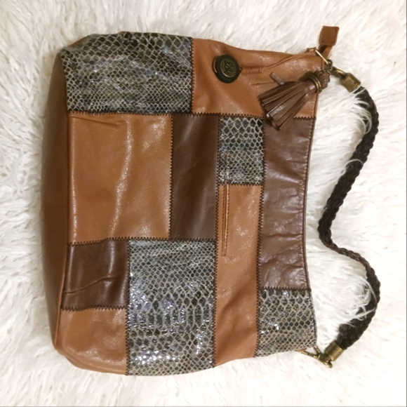 The SAK Genuine Leather Patchwork Hobo Purse - Picture 6 of 10